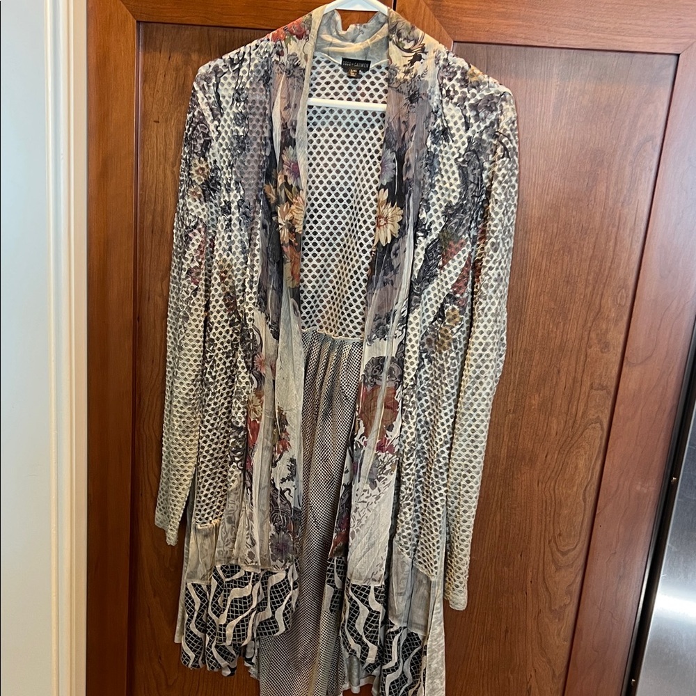 Coco + Carmen Boho Multicolor Floral Women's Cardigan L/XL - Picture 2 of 7